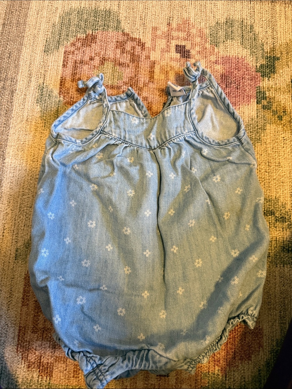 Old Navy Light Blue Floral Print Baby One-Piece